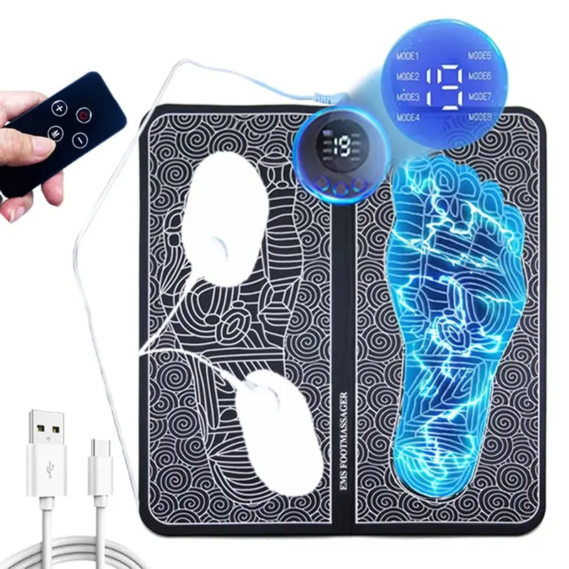 Lumbar Solutions Foot Massager Stimulation Pad Electric Foot Massage With Remote