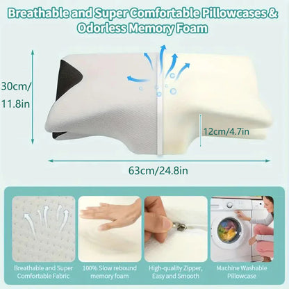Lumbar Solutions Butterfly Sleep Memory Neck Pillow