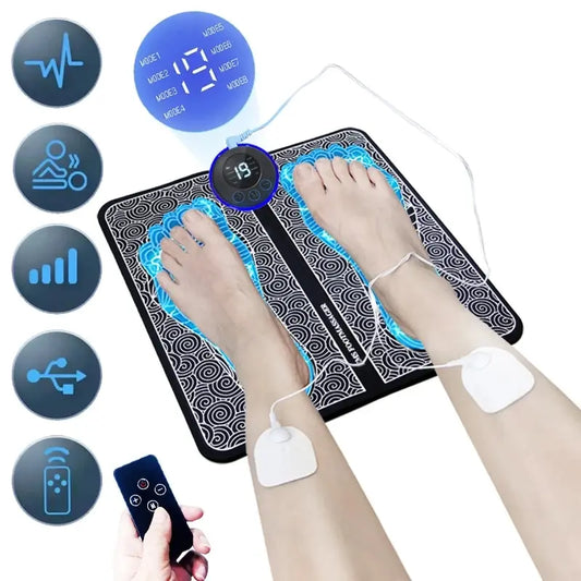 Lumbar Solutions Foot Massager Stimulation Pad Electric Foot Massage With Remote