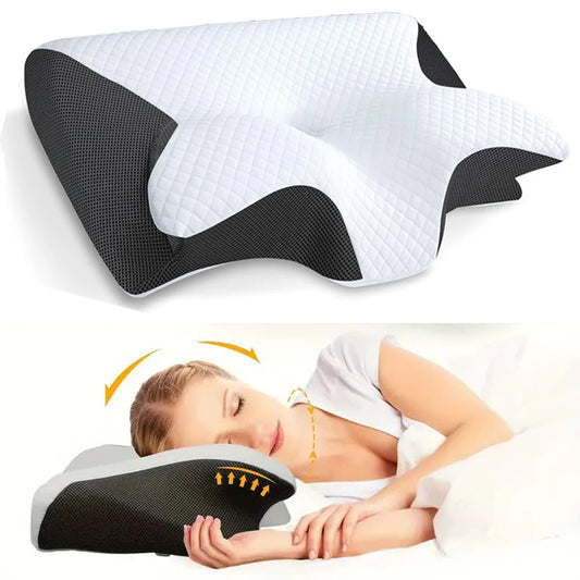 Lumbar Solutions Butterfly Sleep Memory Neck Pillow