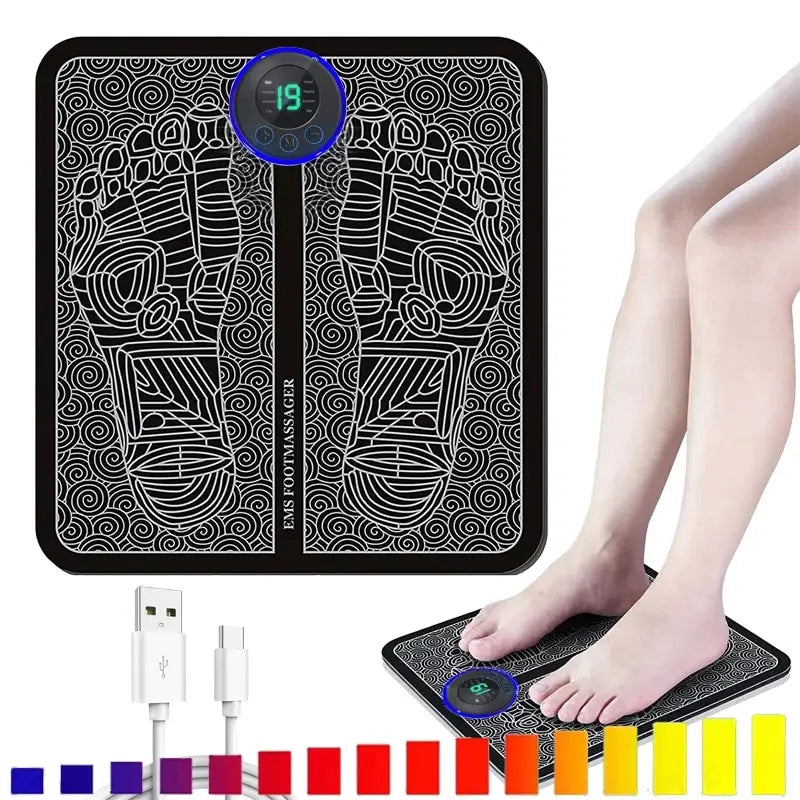 Lumbar Solutions Foot Massager Stimulation Pad Electric Foot Massage With Remote