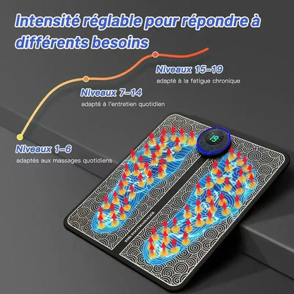 Lumbar Solutions Foot Massager Stimulation Pad Electric Foot Massage With Remote